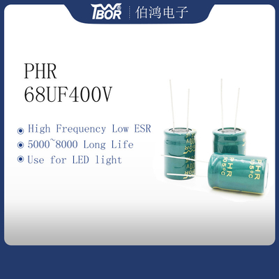18X25 فرکانس بالا ESR خازن 68UF400V