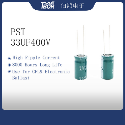 خازن اینورتر آلومینیومی 16x25mm خازن نوع 33UF400V Radial Lead