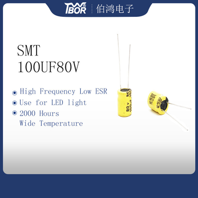 خازن های الکترولیتی با دمای بالا TW BOR 100UF80V 10X13mm