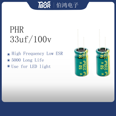 خازن الکترولیتی فرکانس بالا PHR 220UF 50 ولت ISO RoSH
