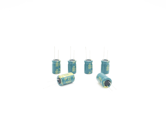 فرکانس بالا 100uF 80V آلومینیومی خازن الکترولیتی 10X20mm 5000 ساعت