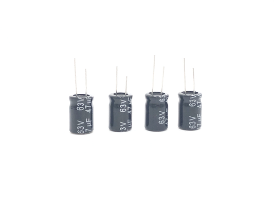 خازن های الکترولیتی آلومینیومی مینیاتوری 47UF63V با ظرفیت بزرگ 8x12mm