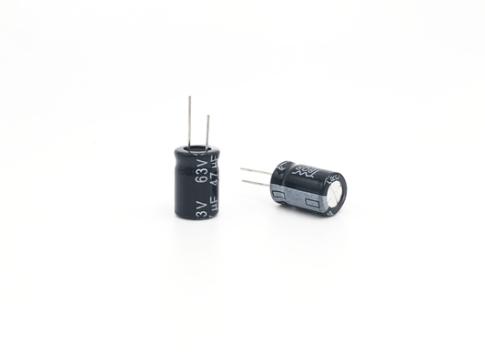 خازن های الکترولیتی آلومینیومی مینیاتوری 47UF63V با ظرفیت بزرگ 8x12mm