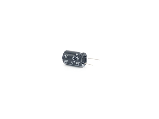 خازن های الکترولیتی آلومینیومی مینیاتوری 47UF63V با ظرفیت بزرگ 8x12mm