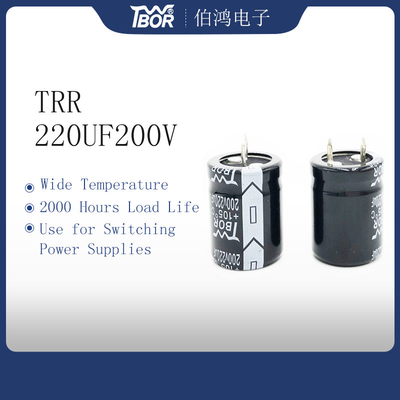 خازن الکترولیتی آلومینیومی 22X25mm Snap In 220UF200V