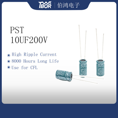 RoHS Low ESR Electrolytic Capacitor 8X16MM 10UF 200V Capacitor