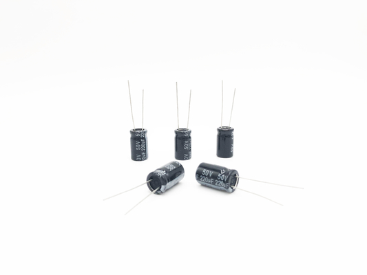 220UF50V 10X17mm خازن مینیاتوری نوع شعاعی