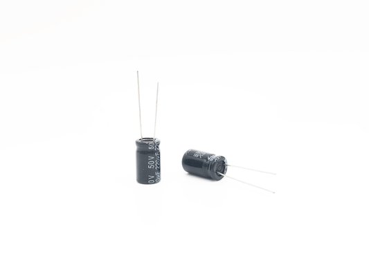 220UF50V 10X17mm خازن مینیاتوری نوع شعاعی