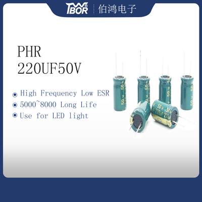 چراغ LED شعاعی کم ESR آلومینیومی خازن الکترولیتی 10UF 250 ولت
