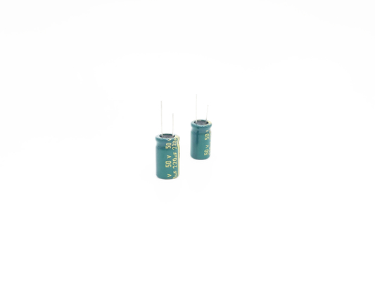 چراغ LED شعاعی کم ESR آلومینیومی خازن الکترولیتی 10UF 250 ولت