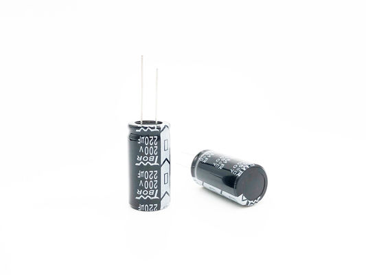 خازن الکترولیتی شعاعی 22X25mm 220uF 200V 2000 ساعت عمر بار