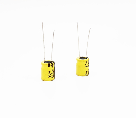 خازن نور ال ای دی الکترولیتی سرب شعاعی 100UF80V 10x13mm