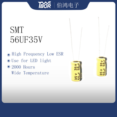 خازن های الکترولیتی با دمای بالا 56UF35V SMT خازن های الکترولیتی 6.3x11mm