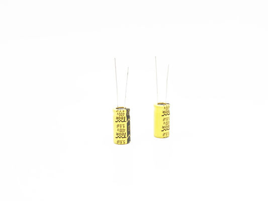 مدارهای درجه حرارت بالا LED نور خازن 5.6UF 400V 10x20mm