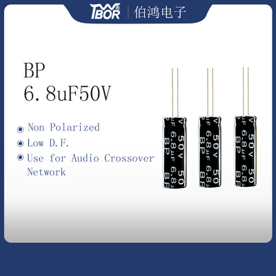 BP 6.8uF50V تقویت کننده صوتی خازن 25X25MM خازن های الکترولیتی سرب شعاعی