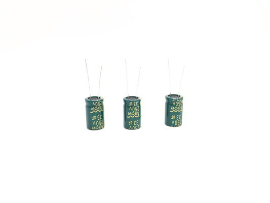 خازن الکترولیتی آلومینیومی شعاعی 13x20mm 33UF250V