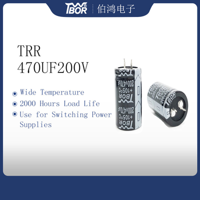 خازن منبع تغذیه سوئیچینگ 25x30mm خازن 470UF200V