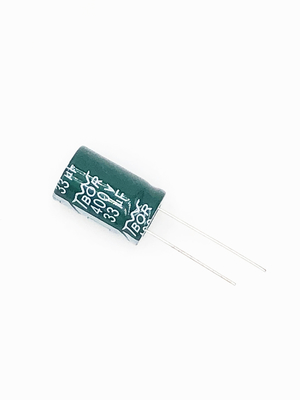خازن اینورتر آلومینیومی 16x25mm خازن نوع 33UF400V Radial Lead