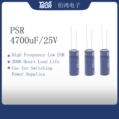 18x40mm 4700uf25v خازن الکترولیتی شعاعی 2000 ساعت بار